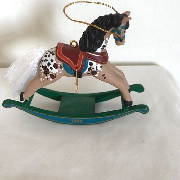 VTG Hallmark Keepsake Collector Series Christmas Ornament 1995 Rocking Horse - Picture 6 of 9
